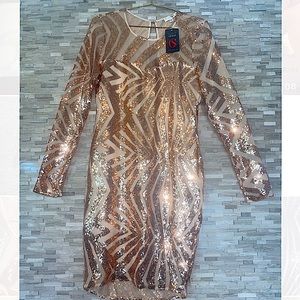 Sequined plus size dress